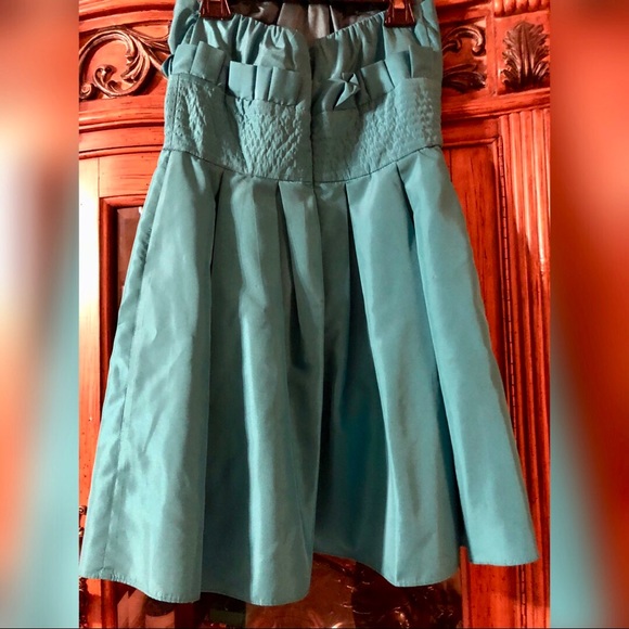 Turquoise cocktail dress - Picture 4 of 4